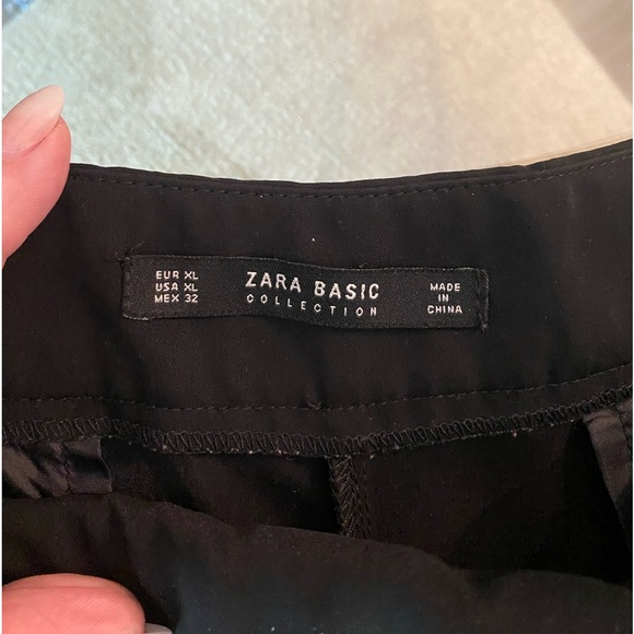 Zara black wide legged crop pants - Picture 2 of 7